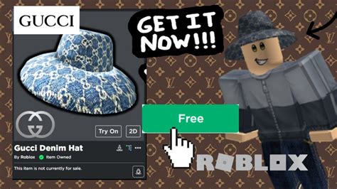 how to get free gucci hat|FREE GUCCI HAT! HOW to GET Gucci Denim Wide Brim Hat .